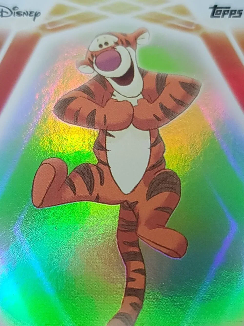 Tigger Topps 2026 Disney Neon Holo Parallel Refractor Limited 094/199 - Picture 3 of 4